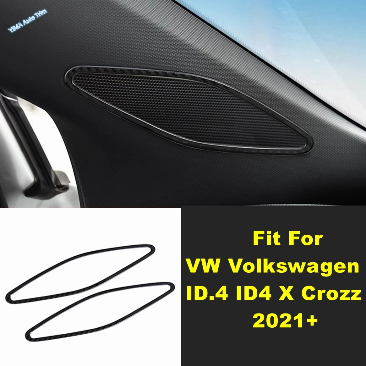 

Car Inner A Pillar Air AC Outlet Vent Speak Frame Sticker Cover Trim Accessories For VW Volkswagen ID.4 ID4 X Crozz 2021 - 2024