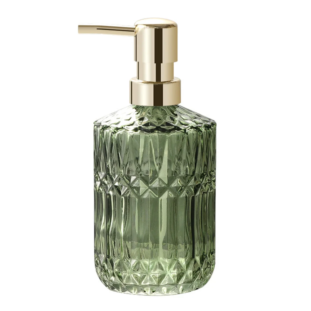 European Style Glass Dispenser Storage Bottle Creative Lotion Container High Quality Texture Carving Crystal Thickened