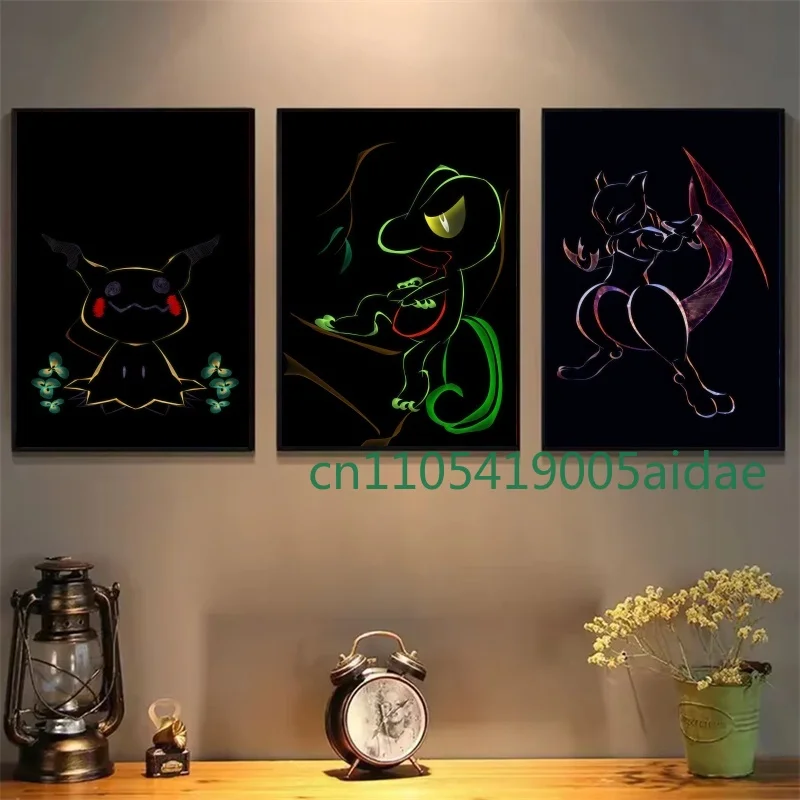 

Classic Anime Pokemon Umbreon Flareon Canvas Painting Anime Wall Art Prints HD Poster Picture Print Home Living Room Decor Gift