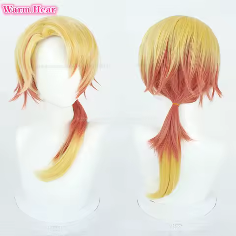 Tenma Tsukasa Synthetic Hair Anime 60cm Female Long Hair Cosplay Anime Wig Heat Resistance Fibre Party Role Play Wigs + Wig Cap