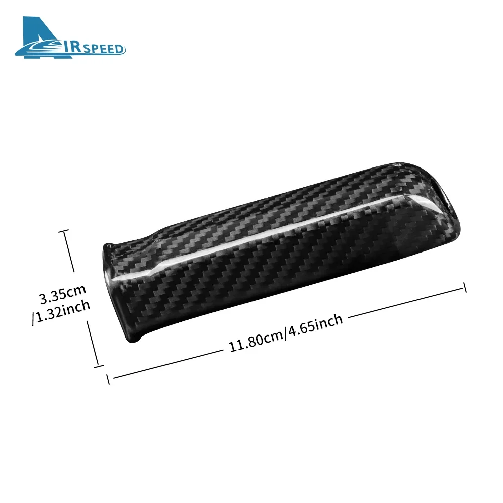 For Mustang 2010 2011 2012 2013 2014 Real Hard Carbon Fiber Cover Replace Handbrake Grip Handle Interior Trim Accessories