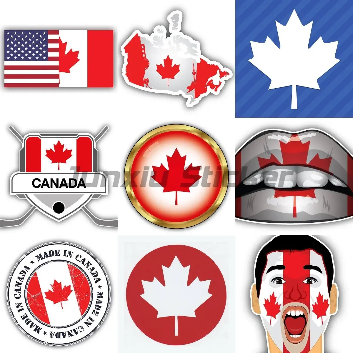 

Canadian Flag Vinyl Sticker for Cars Trucks Windows Kayak Bumper Stickers Car Accessories Car Laptop Waterproof Decal
