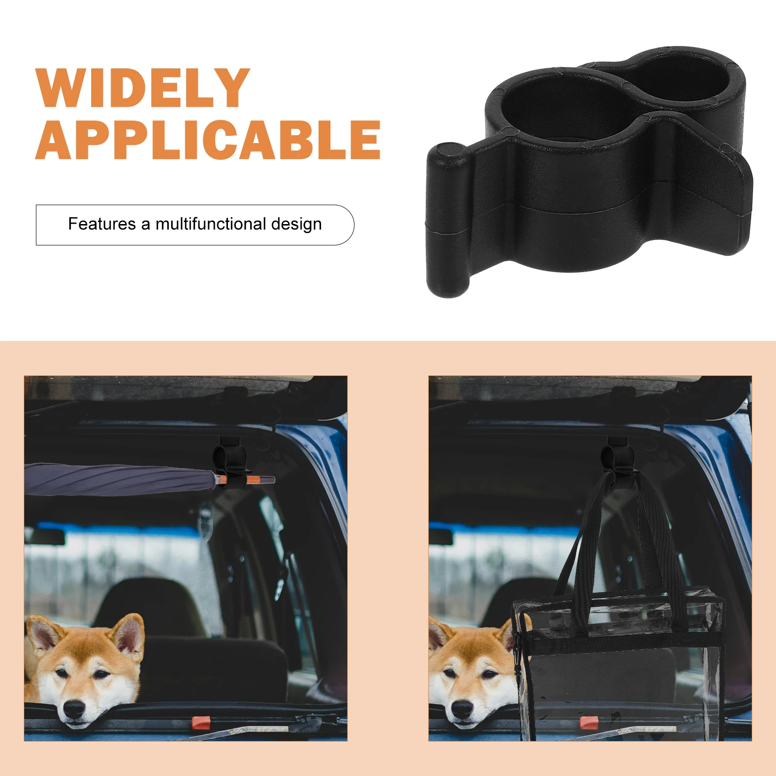 

8pcs Umbrella Holder Car Trunk Storage Hooks Plastic Bag Suitcase Hanger RV Accessories Trunk Organizer Grocery Hook Car Towel