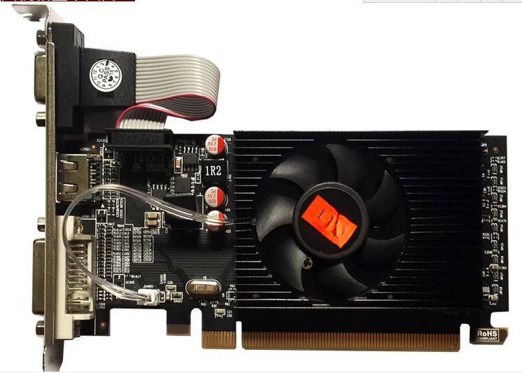 

Независимая видеокарта AMD7450, маленькая видеокарта с ножом на корпусе, видеокарта 2G половинной высоты HD7350 6450, яркая машинная карта