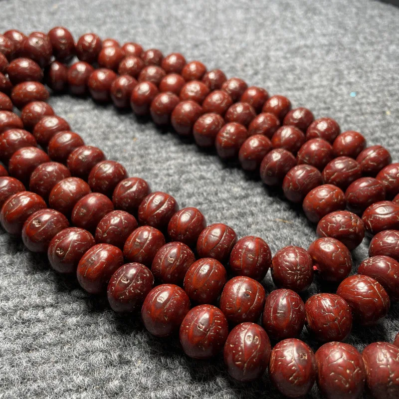 Coated Nepal Old Bird's Eye Bodhi108Piece Buddha Beads Bracelet Original Pile Small Bird's Eye Bodhi Wholesale 12mm