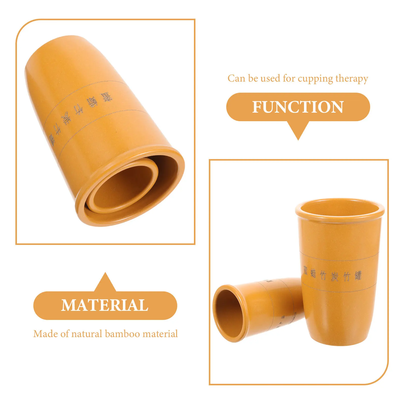 

1Set Bamboo Cupping Jars Reusable Wood Muscle Therapy Set for Body Massage Foot Sole Relaxation Professional Cupping Kit