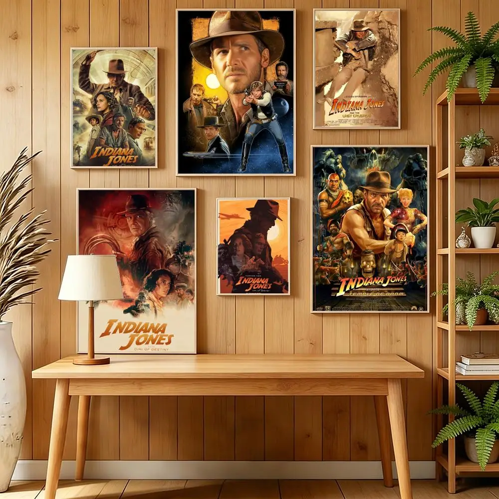 Flim I-Indiana Jones Classic Painting Calligraphy Canvas Wall Art for Bedroom & Living Room Decor | Home Gift Painting
