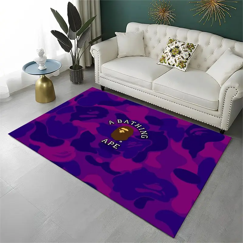 Fashion B-BAPE Sign Non-Slip Area Rug for Living Room, Bedroom & Playroom, Soft Carpet Floor Mat Home Decor Rug Kids Room Gift