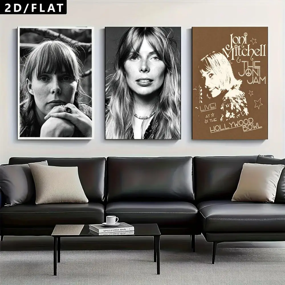 music Joni Mitchell Poster Trendy Classic hot HD Self-Adhesive Waterproof Art Poster Room Decor New Arrival On Sale
