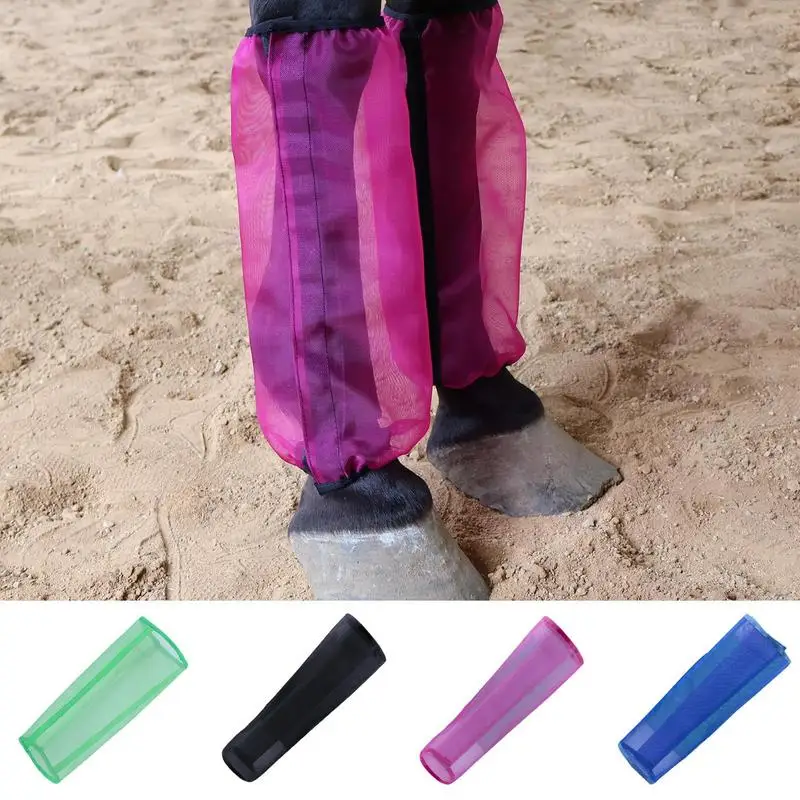 Horse Leg Guards Reusable Horse Leggins Breathable Design Horse Boots Fly Leggings For Equine Fly Protection For Horses