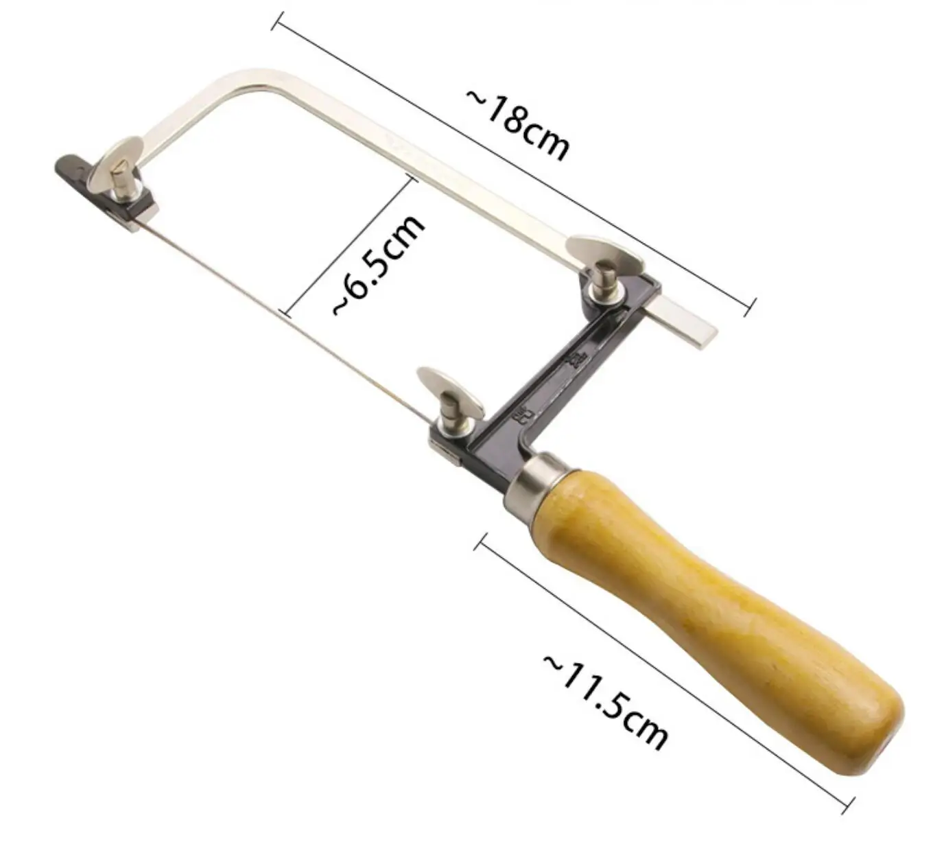 U-shape Saw Bow With Wooden Handle Fixed Adjustable Jewelry Saw Frame Diy Tools