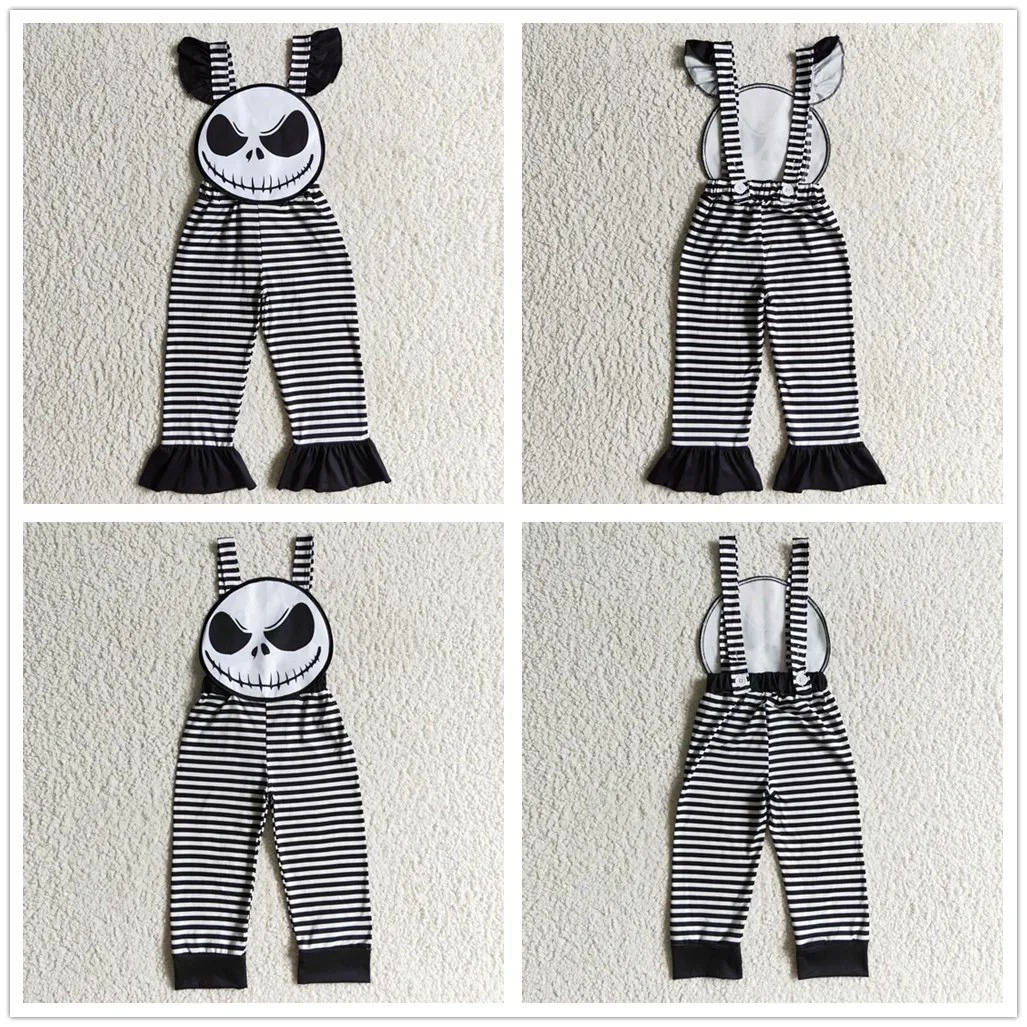 Hot Selling RTS Kids Striped One-Piece Clothing Children Cute Bodysuits H​alloween Baby Jumpsuits