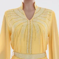 Abaya-Robe Longue Maxi Luxueuse pour Femme Musulmane, Caftan Marocain, Dubaï, Kaftan, Soirée, Eid 3