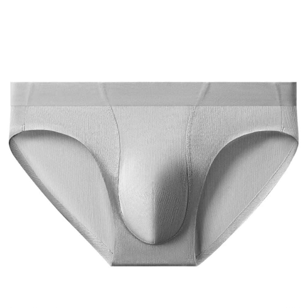 Men Seamless Glossy Briefs Underwear Gourd Shape Bulge Pouch Breathable Panties  Erotic Lingerie Thongs For Men