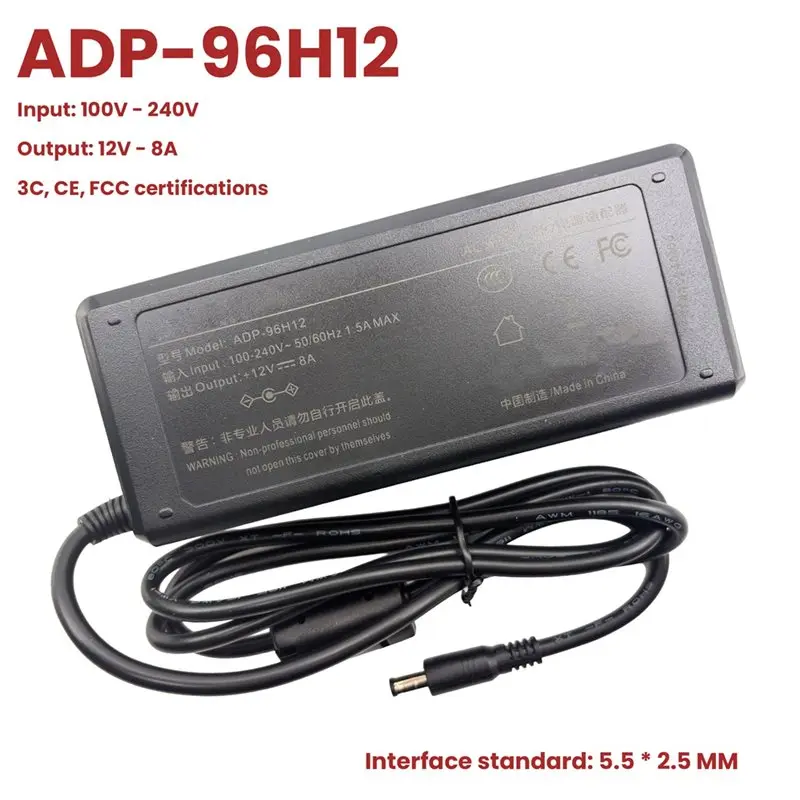 ADP-96H12 12V 8A Power Supply Adapter Industrial Grade POS Device For Applications DJ-120800-SA