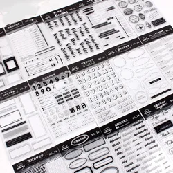 Silicone Seal Daily Retro English Layout Sunday and Month Stamp Border Decoration Numbers journal scrapbooking rubber stamp