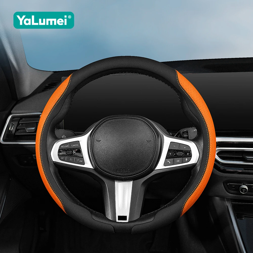 For Opel Astra G H J K L Corsa C D E F Zafira A B Insignia A B Vectra C Mokka X Meriva A B Car Steering Wheel Cover Accessories