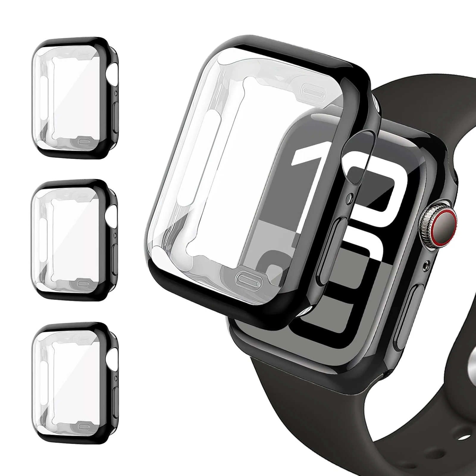 

Screen Protector for Apple Watch Ultra 3 2 1 49 46 42 40 45 44 41mm TPU Bumper Cover Case for iWatch Series 11 10 9 8 7 SE 6 5 4