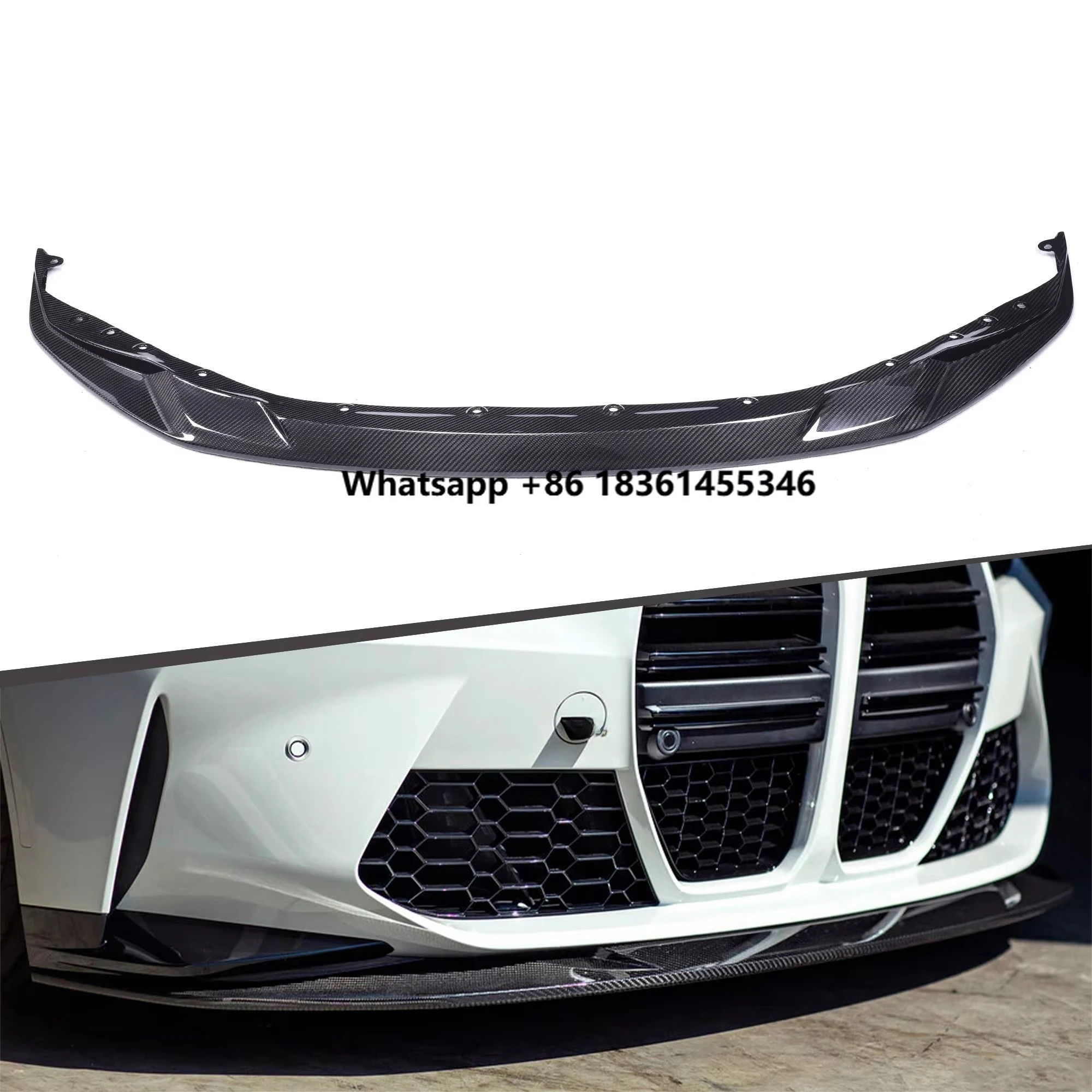 for  G80 G82 G83 M3 M4 Competition 2021+ MHC Style Dry Carbon Front Lip