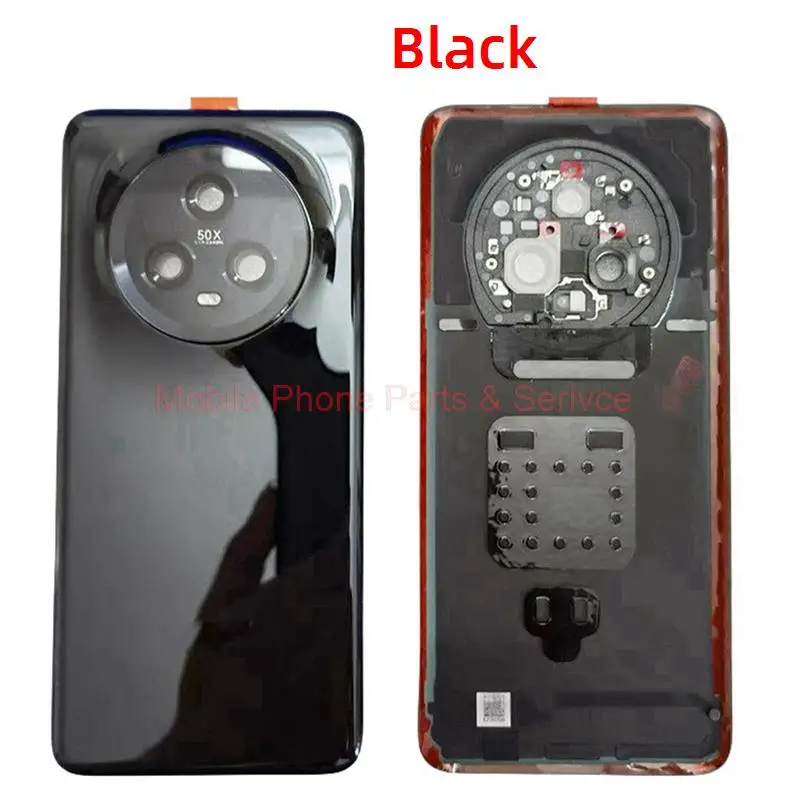 For Honor Magic5 Magic 5 Back Glass Lid Housing Door Rear Battery Cover Chassis With Camera Lens  Sticker Repair Parts