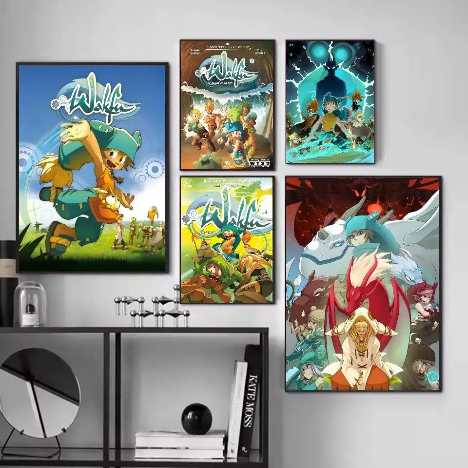 أنيمي W-Wakfu HD ملصق فني ذاتي اللصق مقاوم للماء ورقة ملصق مقهى بار النوم ديكور جدران الغرفة #3
