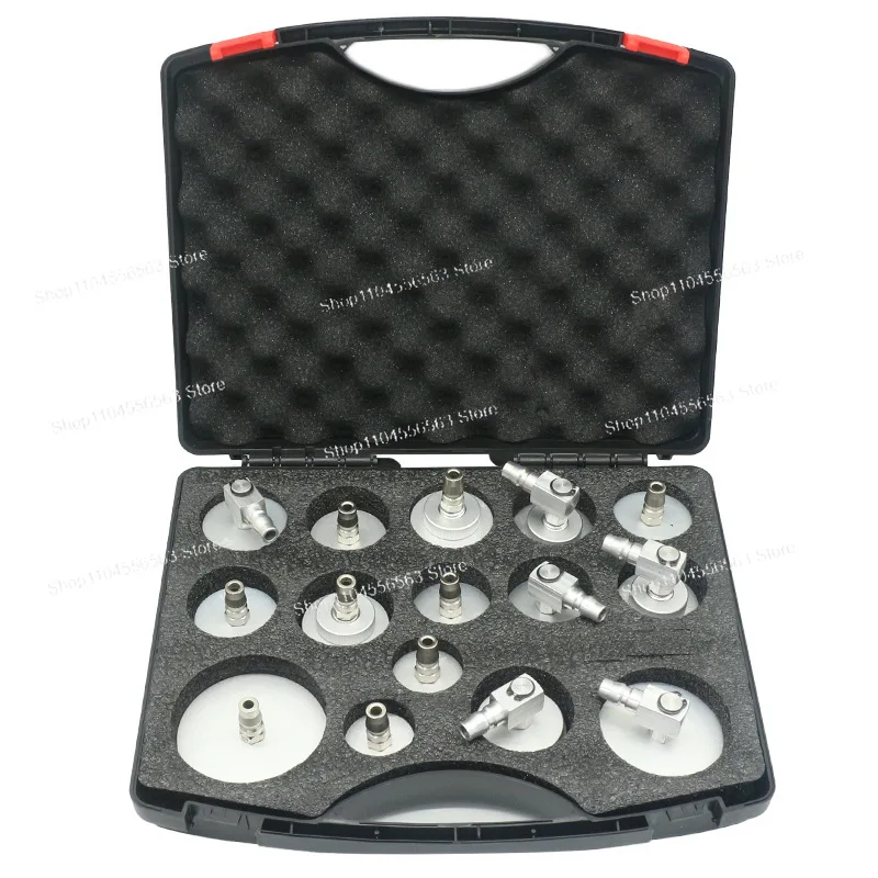 15-Piece Brake Bleeder Adapter Kit for Automotive Brake Fluid Changer, Professional Master Cylinder Connector Set