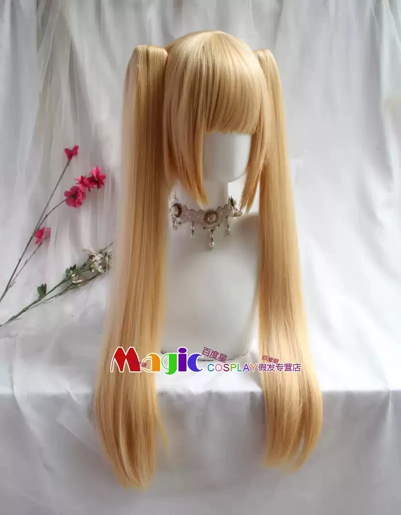 Game Azur Lane Dead Or Alive 5 Ultieme Marie Rose Cosplay Pruik 65Cm Lange Dubbele Paardenstaart Marie Rose Vrouwen Cosplay Pruik Kerst