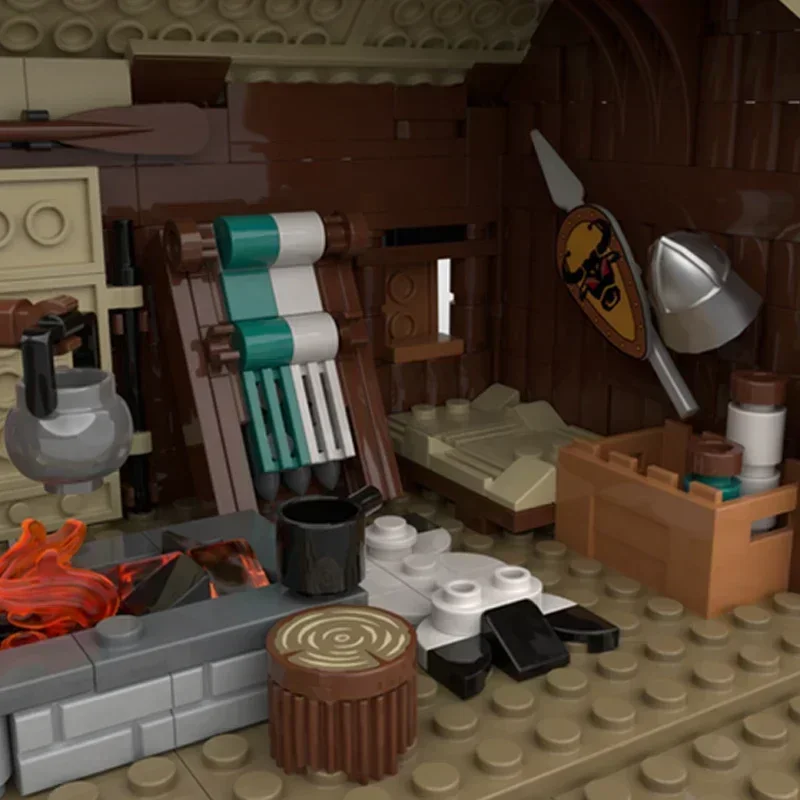 

Moc Building Bricks Longhouse Modular Model Technology Block City Street View Blocks Toy DIY Assembly Christmas Gift Toy