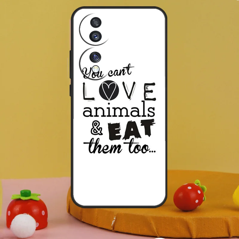 LOVE VEGGIE Vegetarian VEGAN Case For Honor 200 Pro X9c X9a X8a X7a X6a X7 X8 X9 X8b X9b 50 70 90 Magic 6 5 Lite Cover