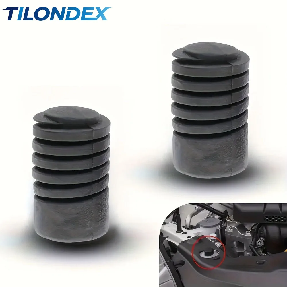 TILONDEX 4pcs Universal Anti-Vibration Rubber Pads 0.59-Inch Hole Diameter for Car Trunks And Hoods Shock Absorbing Insulation