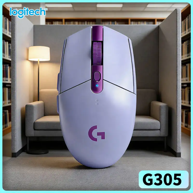 G305 LIGHTSPEED Mouse from Logitech, 12000 DPI HERO Sensor, 6 Customizable Buttons, 250h Battery, PC Mac Gaming Mouse