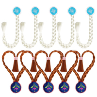 Wholesale 1/5/10pcs/lot Girls Elsa Dress Up Wig Todder Princess Long Braided Tail Hairpin for Kids Birthday Hair Clips Anna Wig