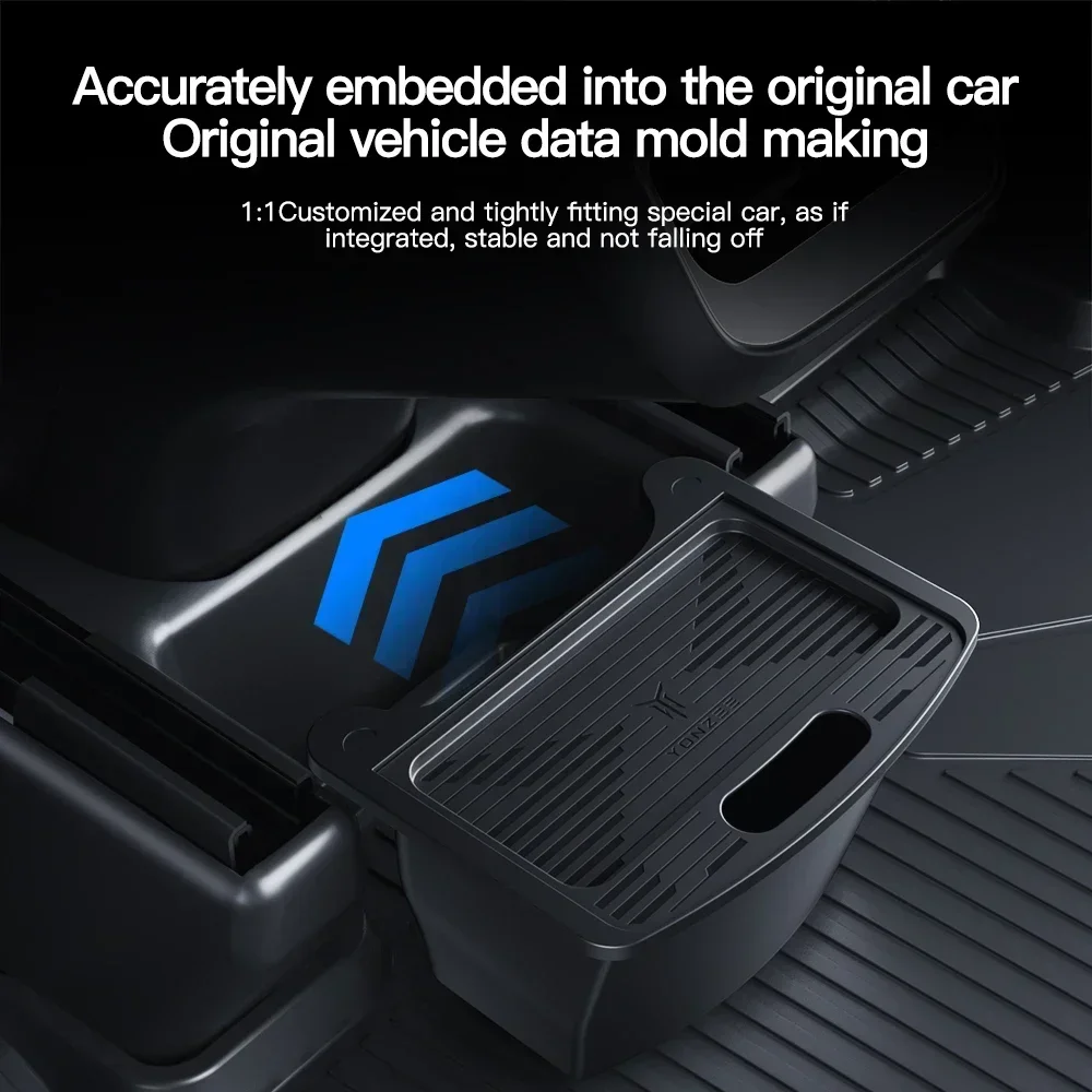 

For Tesla Model Y Juniper 2021-2025 Magnetic Suction Back Row Intermediate Storage Box For Tesla Storage Box Car Accessories