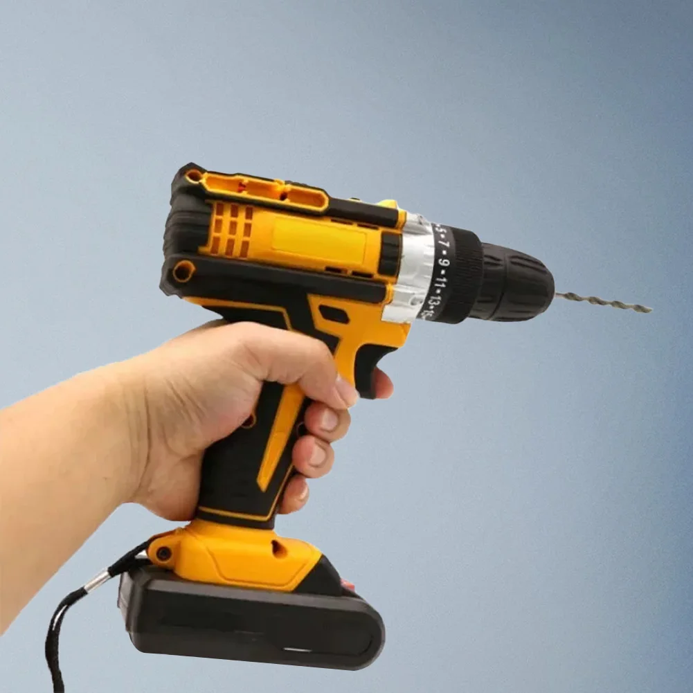 21V Cordless Drill 25+1 Clutch Electric Power Drill 1350RMP Lithium Electric Hand Drill 2-Variable Speed for Home DIY and Repair