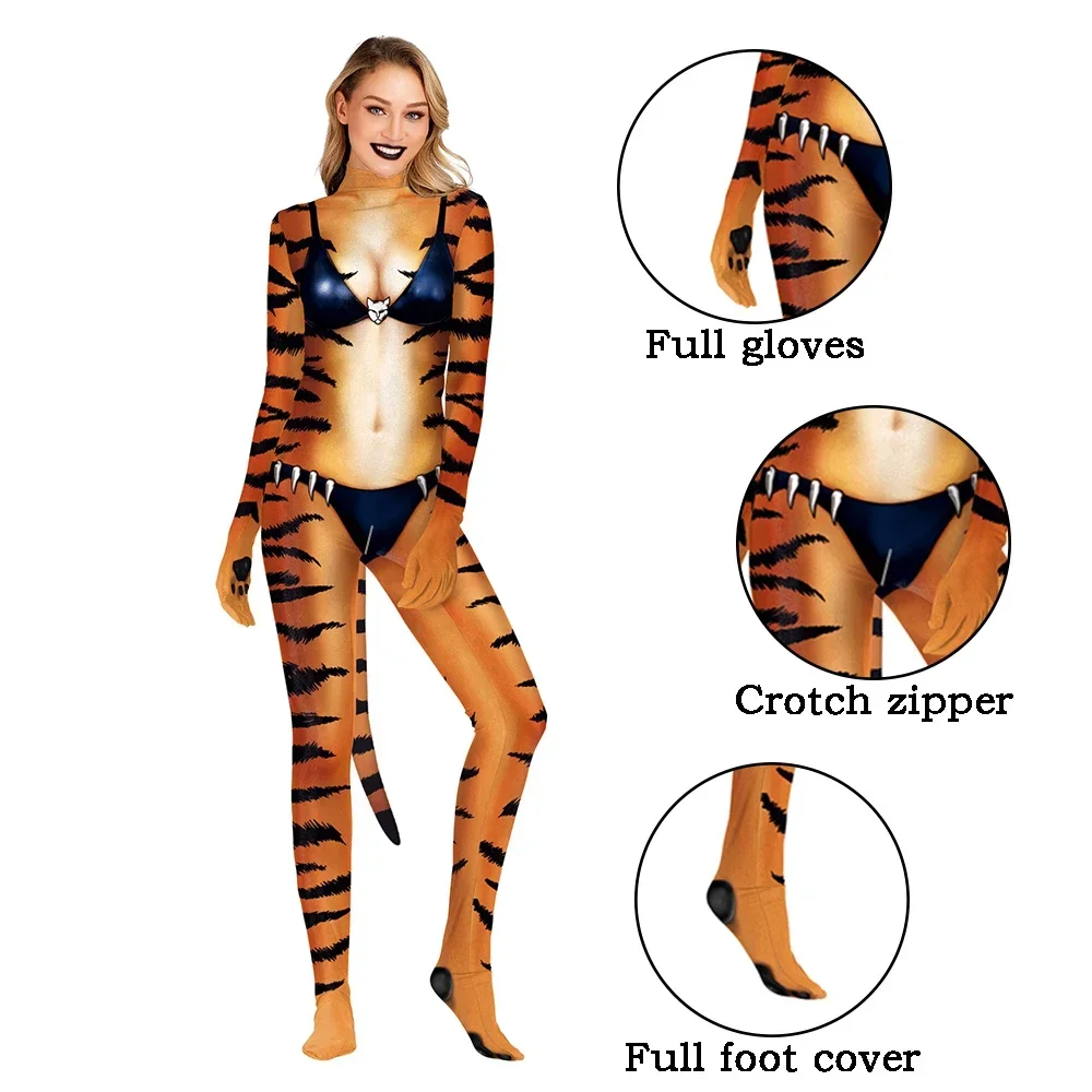 ฮาโลวีนผู้หญิงภาพยนตร์ Aavtar เครื่องแต่งกายคอสเพลย์ Carnival Purim Petsuit Catsuit Zentai บอดี้สูทหาง 3D พิมพ์เสื้อผ้า