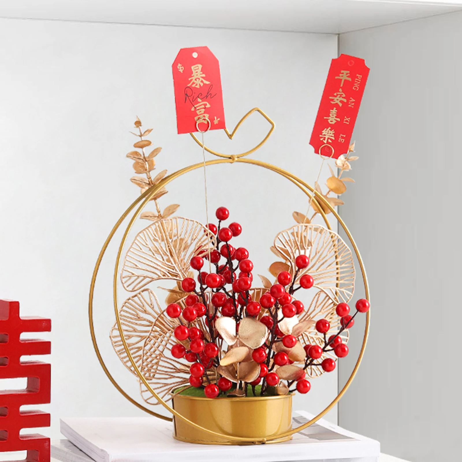Flower Basket Ornament Decoration Photo Props Festival Fall Harvest Artificial Flower For Living Room Table Centerpiece