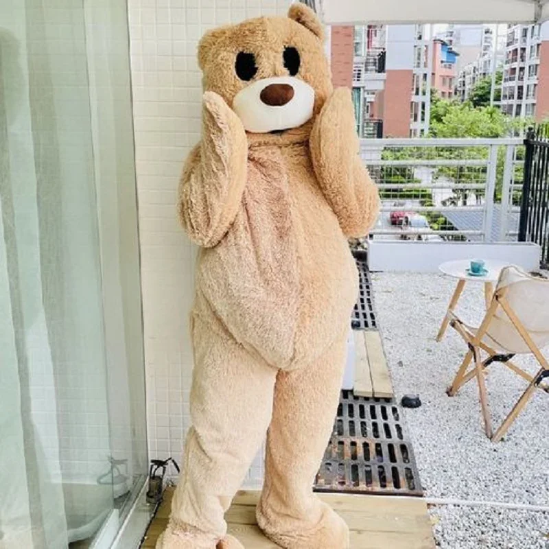 Costume della mascotte dell'orso danzante divertente Bar Walk Cartoon Doll Suit copricapo orsacchiotto decorazioni interessanti