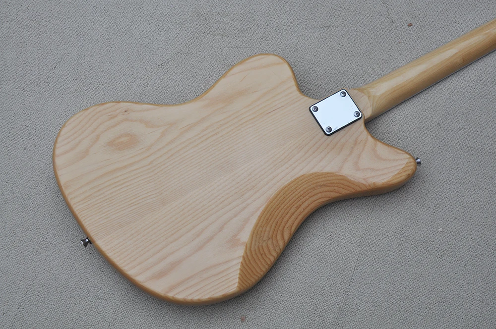 6 Strings Natural Wood Color Ash Electric Guitar with Humbuckers,Rosewood Fretboard,Can be Customized