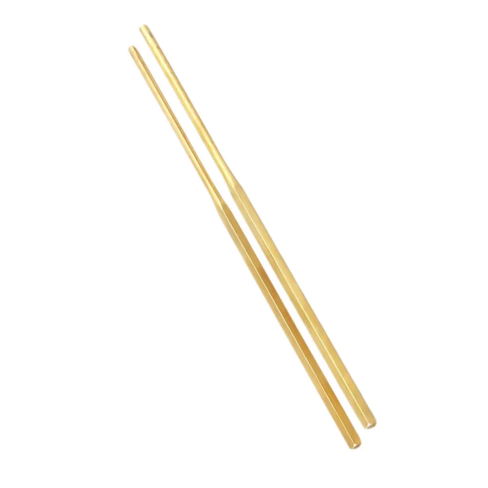 1Pair Solid Copper Golden Chopsticks Sacrificial Decorative Worship Supplies Ancestral Offering Accessories for Qingming