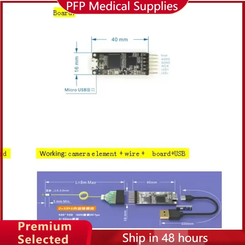 AP08 Tiny 400x400 Camera Module USB 720X720p for OVM6946 Video Proctoscope Smartphone Camera for
