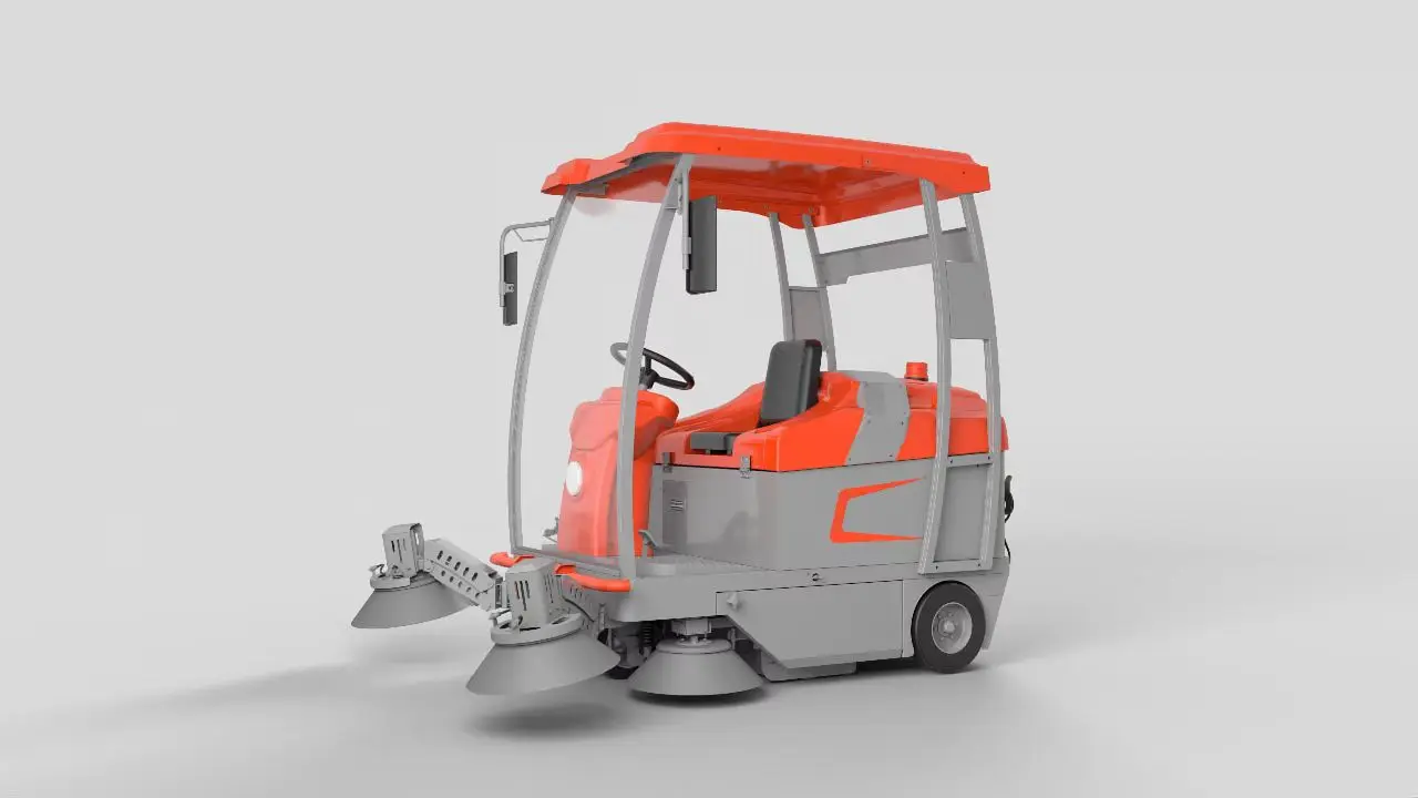 Ride-on sweeper, road sweeper, electric road sweeper, factory workshop sweeping