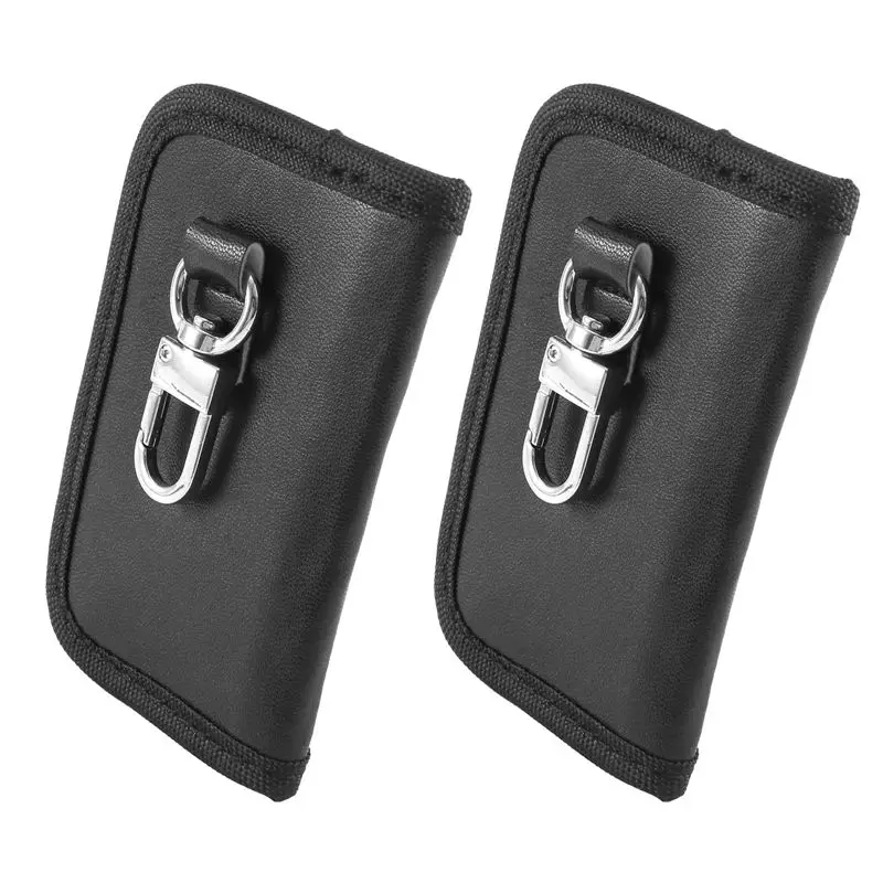 

A20K-Car Key Signal Blocker Pouch Case [ 2 PACK ] Mini Faraday Bag For Car Keys Keyless Entry Fob Guard Signal Blocking Pouch Ba