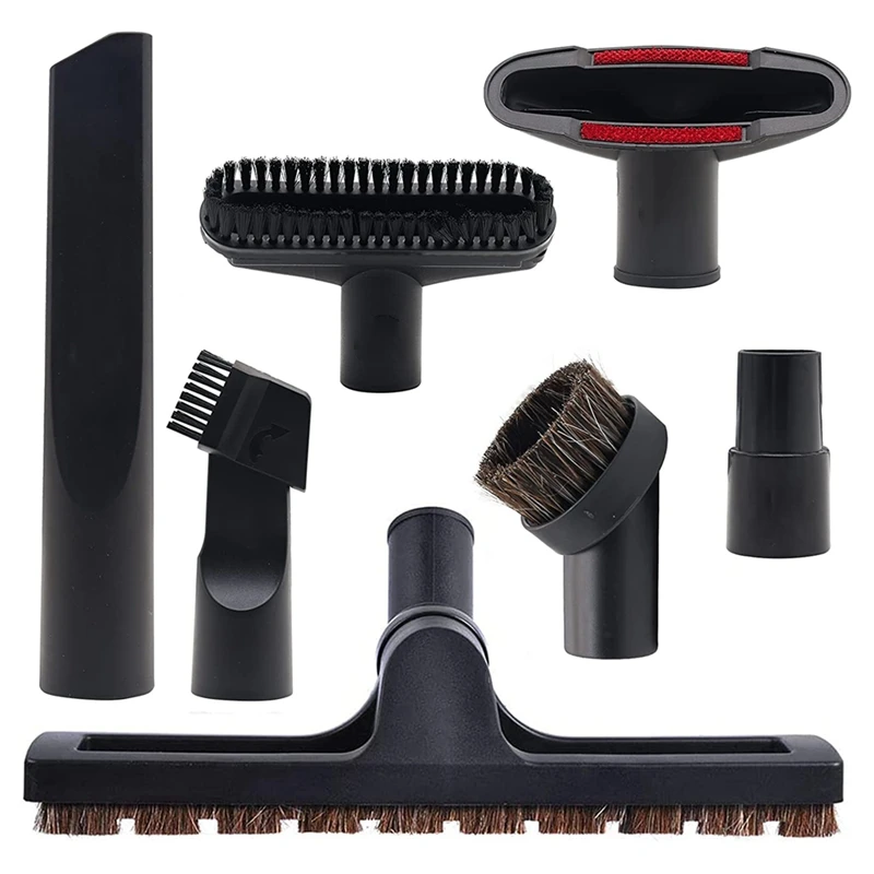 Vacuum Attachments Accessories Cleaning Kit Hardwood Floor Brush For 32Mm (1 1/4 Inch) Standard Hose 7 Pack