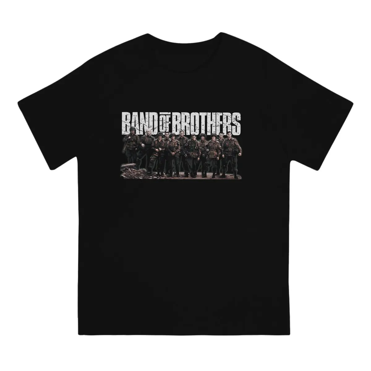 All Member T-Shirt for Men B-Band Of Brother TV Novelty Cotton Tees Round Neck Short Sleeve T Shirts Gift Idea Clothing