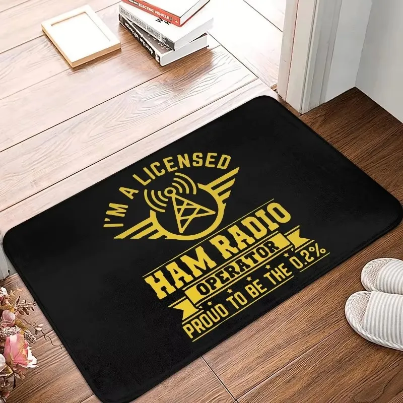 Licensed Ham Retro Radio Operator Doormat Anti-Slip Kitchen Bath Mat Living Room Door Floor Entrance Carpet Rug HOME Decor