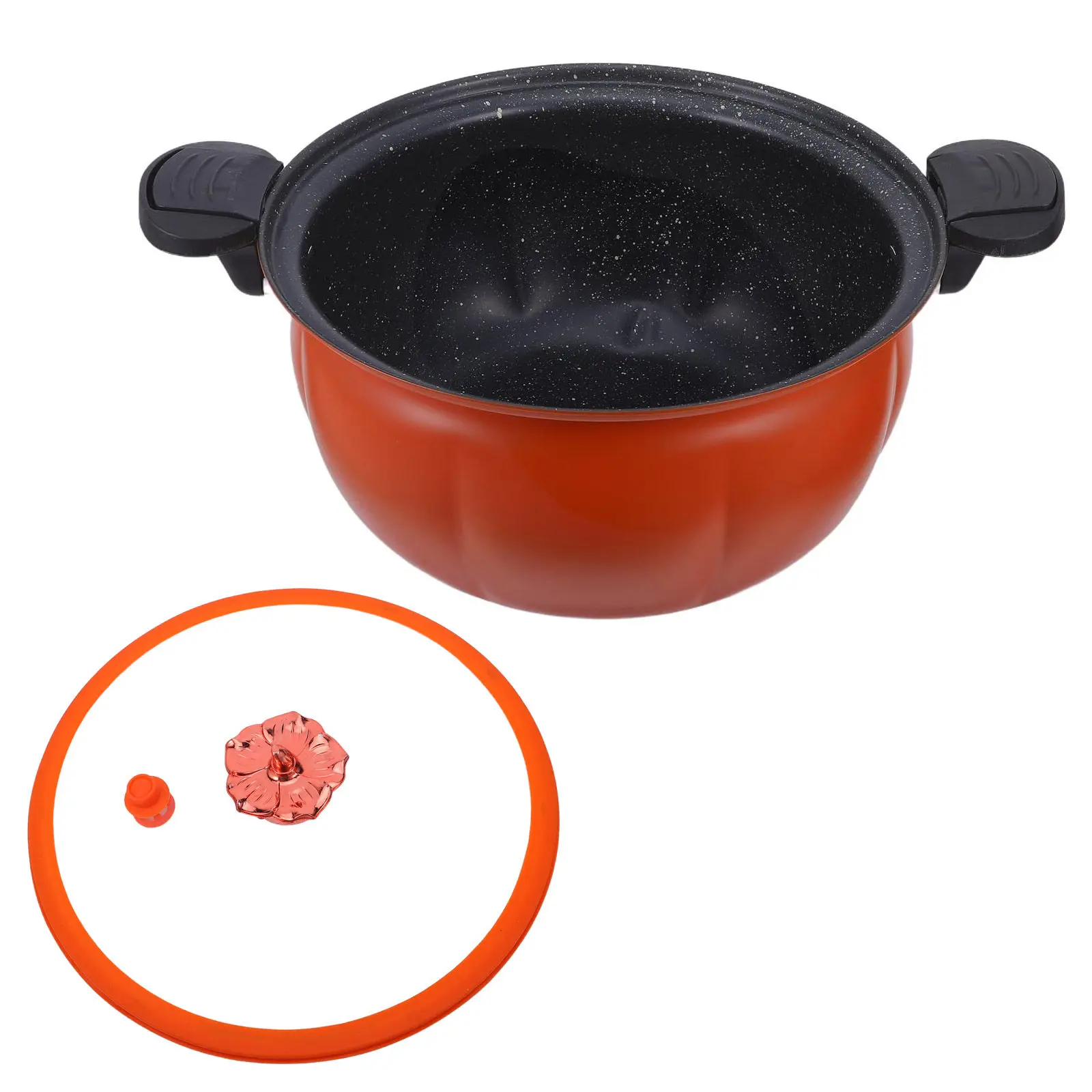 Micro Pressure Soup Pot Pumpkin Shape Non Stick Maifan Stone 8L Fast Cooking Stock Stew Pot Stove Induction Cooker Anti Overflow