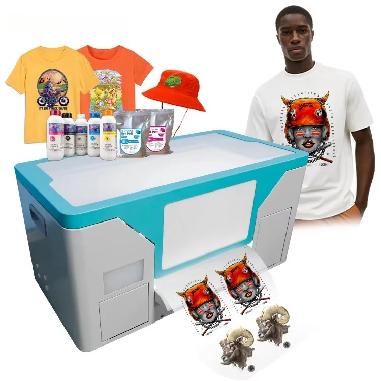 

Small size A3 single XP 600 head DTF printer, desktop 30cm reel inkjet DTF printer with oven