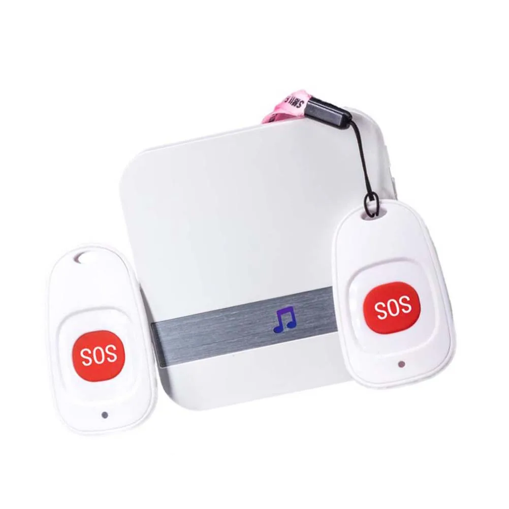 

Elderly Button Wireless Nurse Alert Patient Emergency Caller 80M Long Distance Powered Doorbell