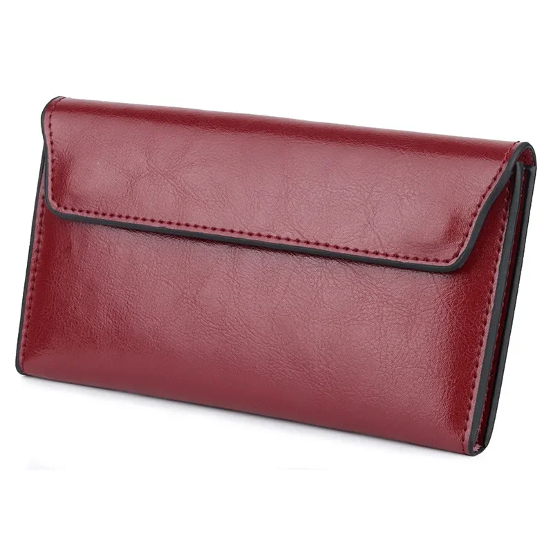 

Women's long wallet leather large capacity ultra-thin simple multi-functional women's clutch bag