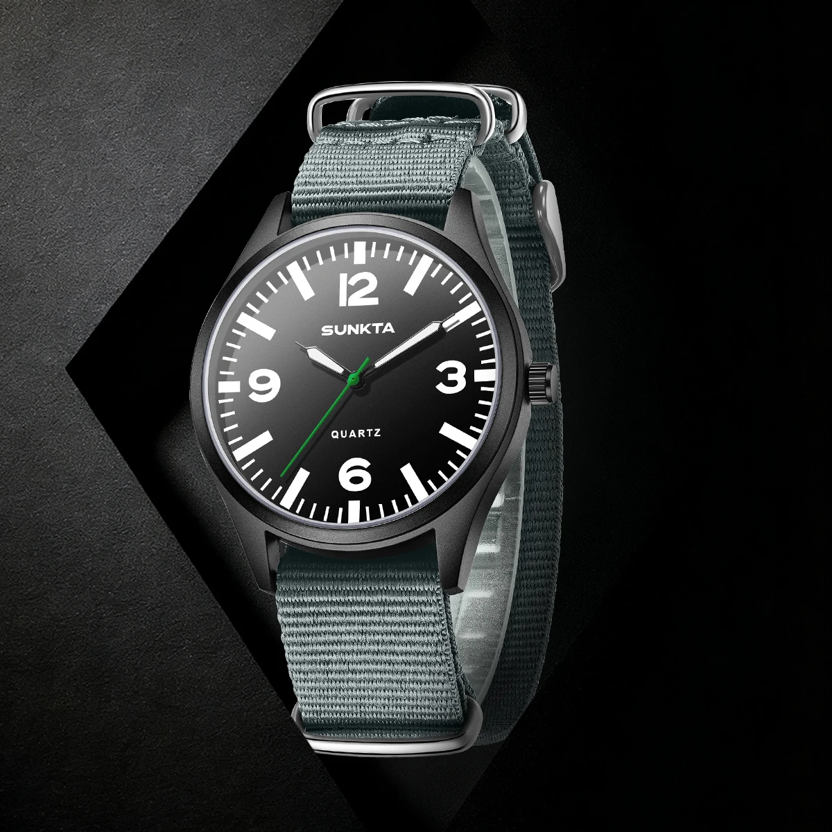 

Sunkta Original Simple Quartz Man Watch Casual Fashion Outdoor Sports Clocks Nylon Strap Waterproof Luminous Watches for Men New